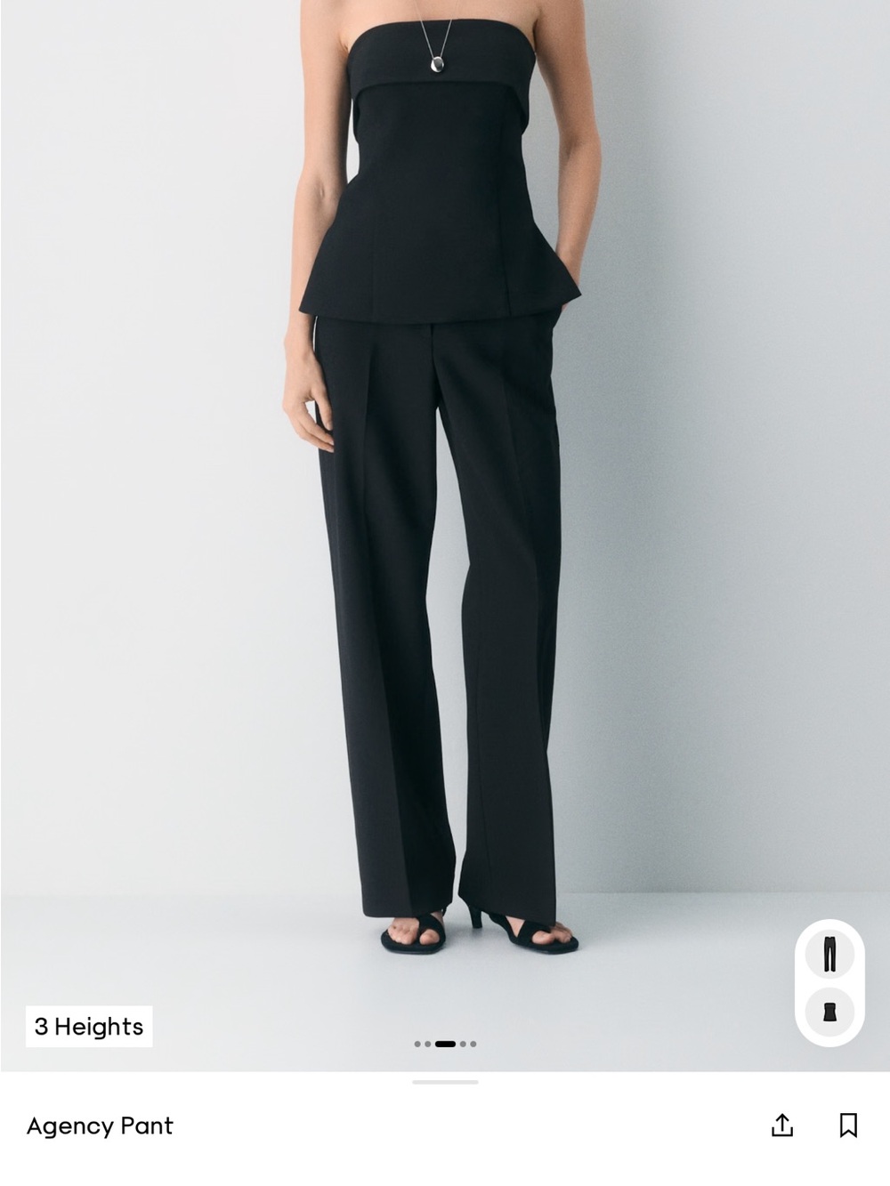 Classic Black Agency Straight-Leg Women's Pants